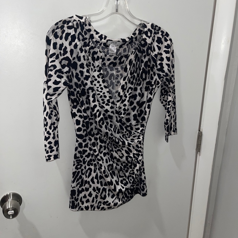 Cache Leopard Print Blouse Small - image 2
